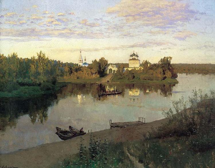 Isaac Levitan Evening bells, oil painting picture